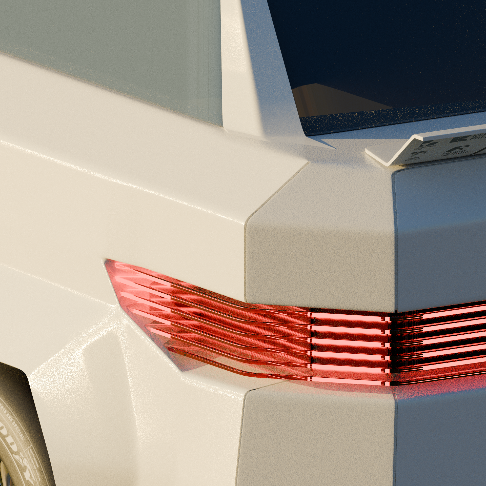 3D render of a car, not entirely finished