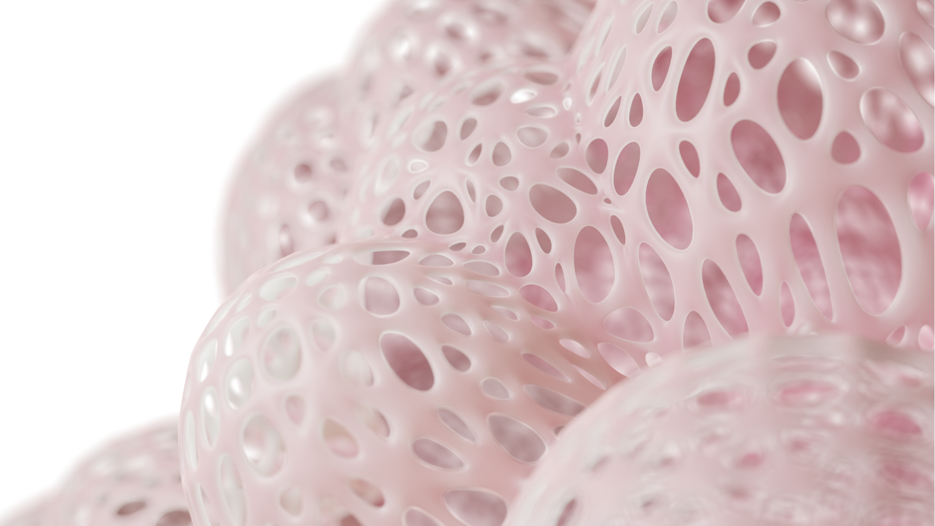 3D render of a procedural and abstract cell structure