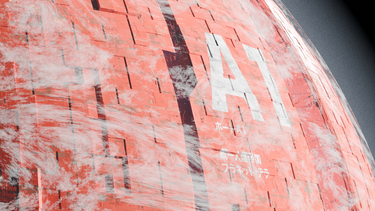 3D render of a city planet