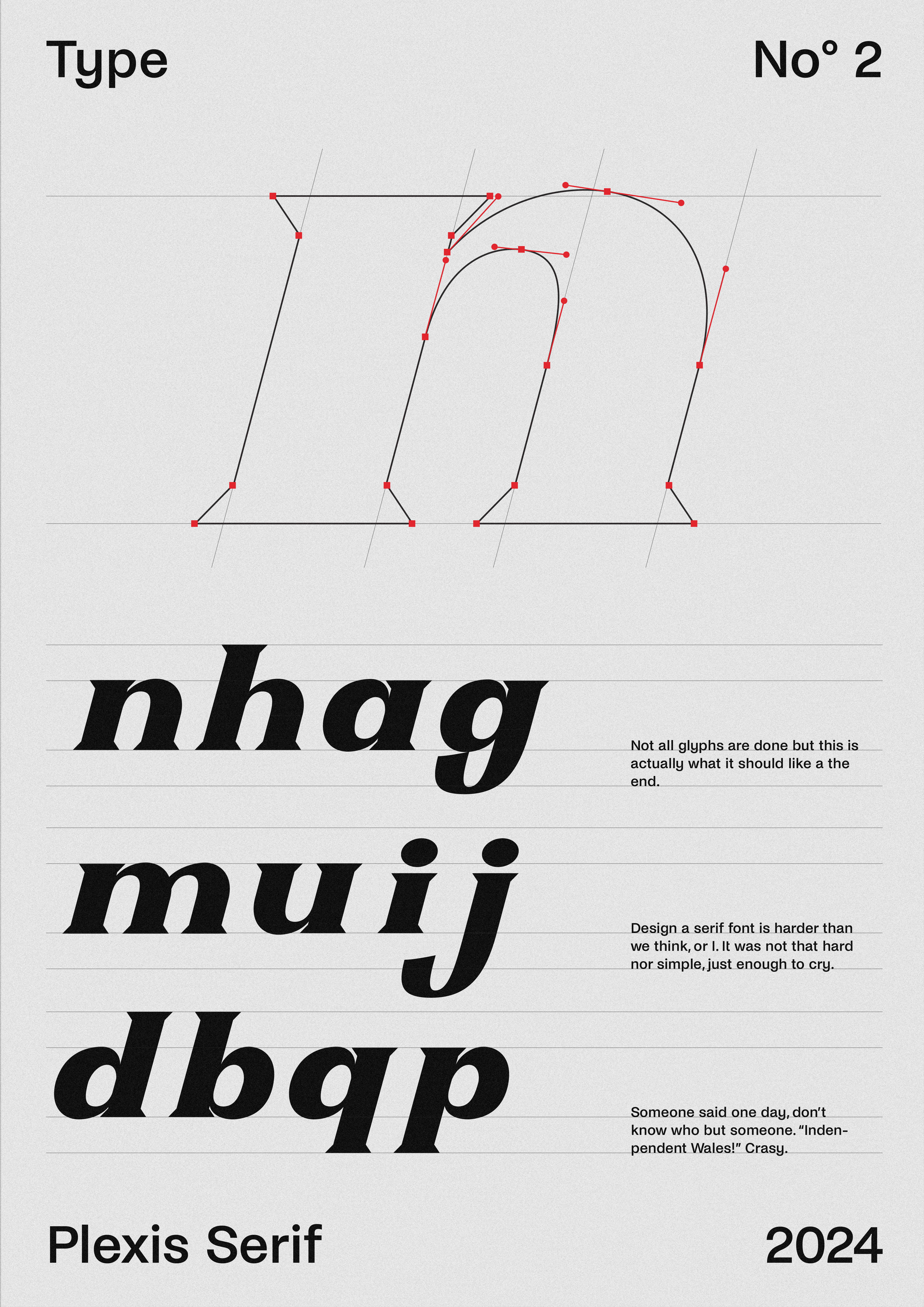Poster of a typeface, Plexis Serif